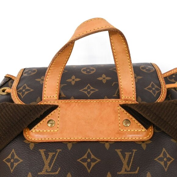 LOUIS VUITTON Brown Monogram Leather Backpack - Picture 7 of 16